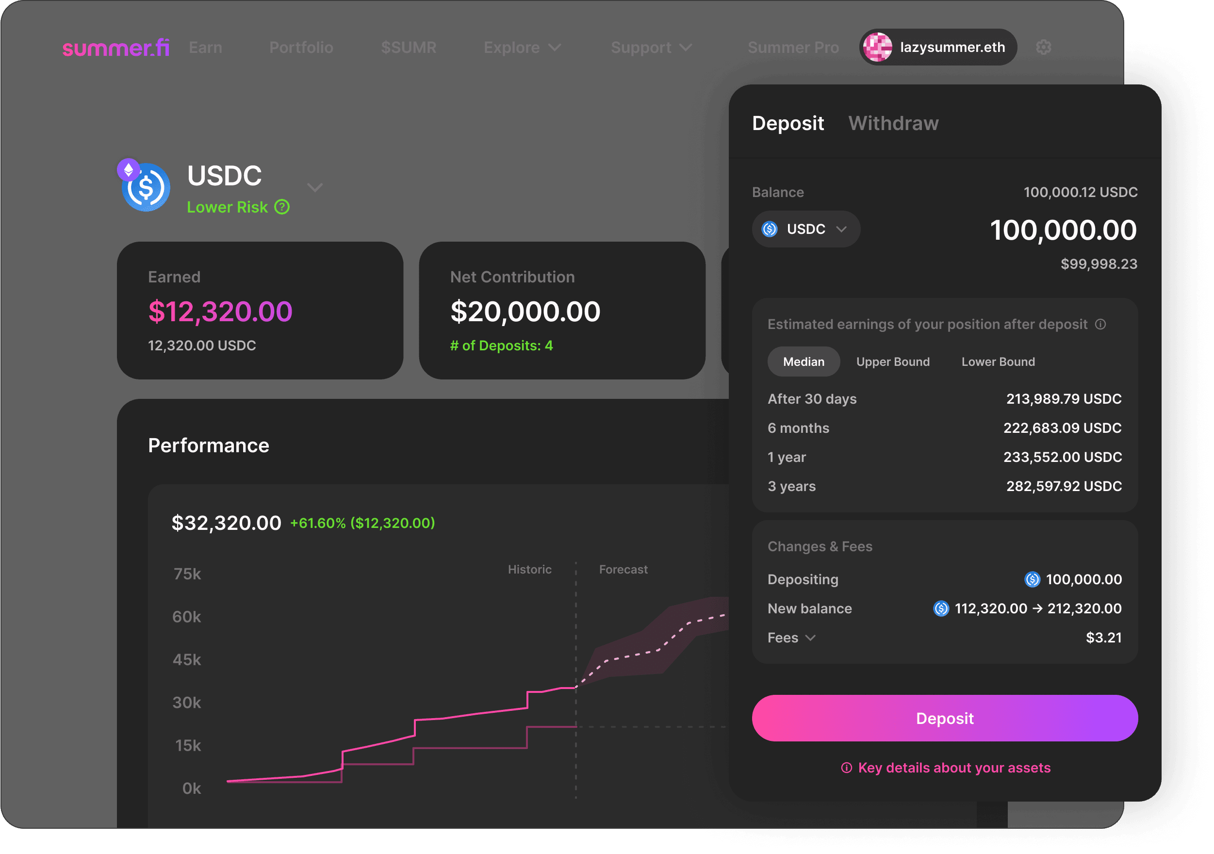 Summer Earn UI